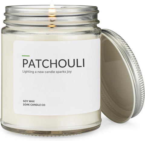 Vela Artesanal 1 Mecha Patchouli Cera Soja 50hr 400gr - Índigo72.com