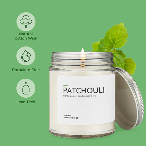 Vela Artesanal 1 Mecha Patchouli Cera Soja 50hr 400gr - Índigo72.com