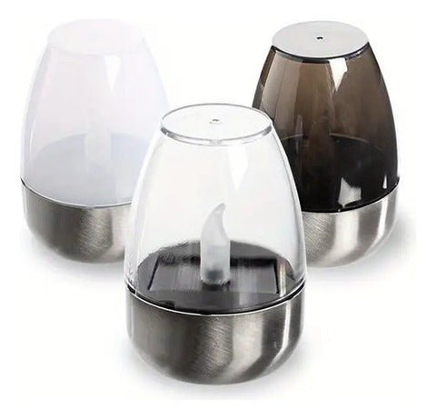 Vela Decorativa Luz Led Recargable Panel Solar (1u) Indigo72 - Indigo72.com