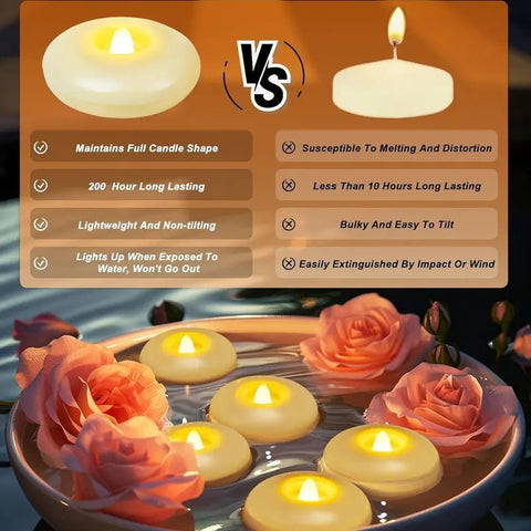 Vela Led Flotante 7cm Flotante (6 velas) - Indigo72.com