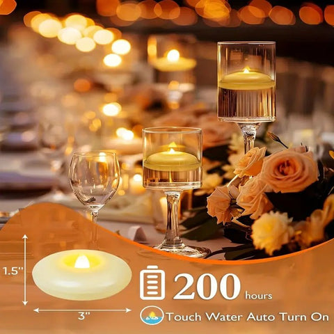 Vela Led Flotante 7cm Flotante (6 velas) - Indigo72.com