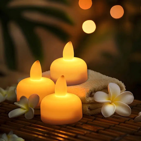 Vela Led TeaLight Flotante 3,8cm x 4,06cm Flotante (8 velas) - Indigo72.com