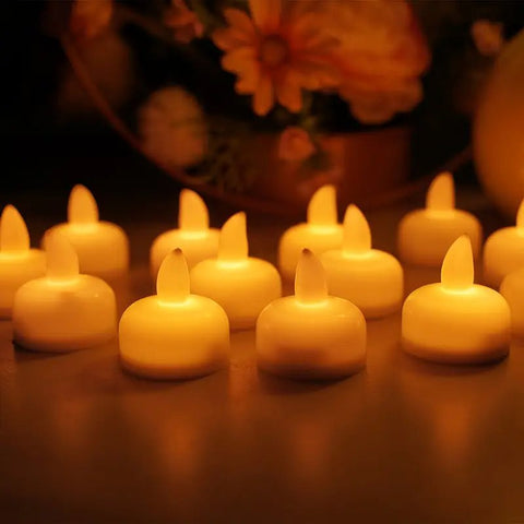 Vela Led TeaLight Flotante 3,8cm x 4,06cm Flotante (8 velas) - Indigo72.com