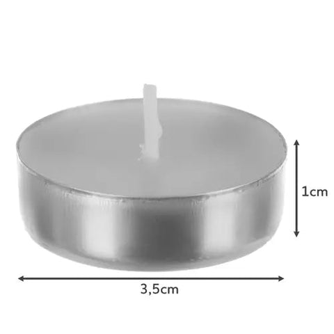 Velas Decorativa Tea Light Blancas (100 Uni) Shabbat - Índigo72.com