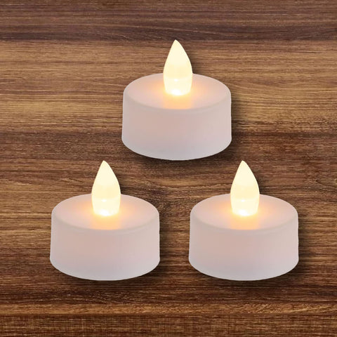 Velas Tea Light LED Luz cálida Batería incluida 100 Hrs (Unidad) - Índigo72.com